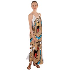 Bulldog-cartoon-illustration-11650862 Cami Maxi Ruffle Chiffon Dress