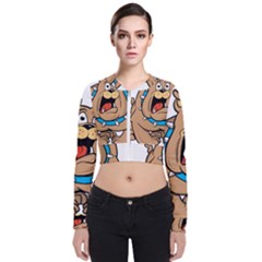 Bulldog-cartoon-illustration-11650862 Long Sleeve Zip Up Bomber Jacket