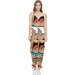 Bulldog-cartoon-illustration-11650862 Sleeveless Tie Ankle Chiffon Jumpsuit