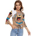 Bulldog-cartoon-illustration-11650862 Bell Sleeve Top View1