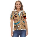 Bulldog-cartoon-illustration-11650862 Women s Short Sleeve Double Pocket Shirt View1