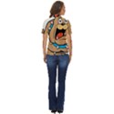 Bulldog-cartoon-illustration-11650862 Women s Short Sleeve Double Pocket Shirt View4