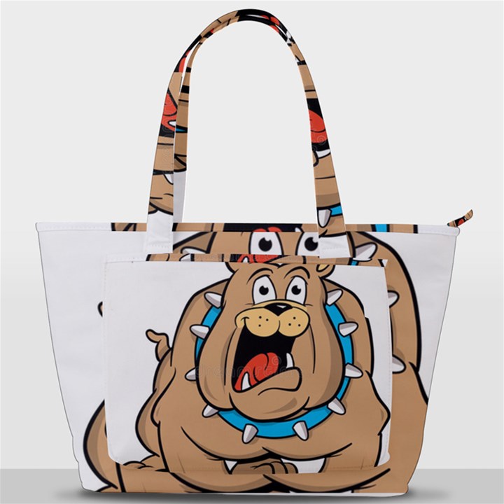 Bulldog-cartoon-illustration-11650862 Back Pocket Shoulder Bag 