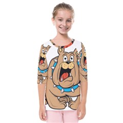 Bulldog-cartoon-illustration-11650862 Kids  Quarter Sleeve Raglan Tee