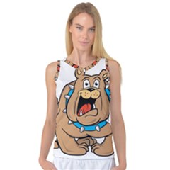 Bulldog-cartoon-illustration-11650862 Women s Basketball Tank Top