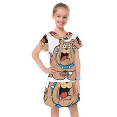 Bulldog-cartoon-illustration-11650862 Kids  Drop Waist Dress by jellybeansanddinosaurs