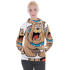 Bulldog-cartoon-illustration-11650862 Women s Hooded Pullover