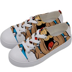 Bulldog-cartoon-illustration-11650862 Kids  Low Top Canvas Sneakers by jellybeansanddinosaurs