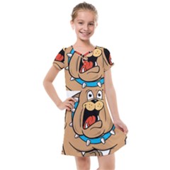 Bulldog-cartoon-illustration-11650862 Kids  Cross Web Dress by jellybeansanddinosaurs