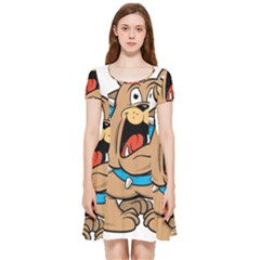 Bulldog-cartoon-illustration-11650862 Inside Out Cap Sleeve Dress