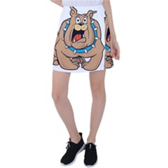 Bulldog-cartoon-illustration-11650862 Tennis Skirt by jellybeansanddinosaurs