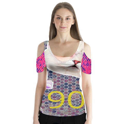 62341d1e09296173fa754e4d 62341d1e09296173fa754e4d-1 Butterfly Sleeve Cutout Tee  by jellybeansanddinosaurs