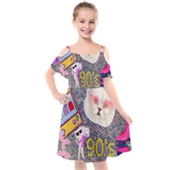 62341d1e09296173fa754e4d 62341d1e09296173fa754e4d-1 Kids  Cut Out Shoulders Chiffon Dress