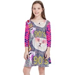 62341d1e09296173fa754e4d 62341d1e09296173fa754e4d-1 Kids  Quarter Sleeve Skater Dress by jellybeansanddinosaurs