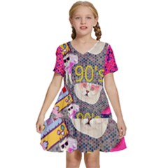 62341d1e09296173fa754e4d 62341d1e09296173fa754e4d-1 Kids  Short Sleeve Tiered Mini Dress by jellybeansanddinosaurs