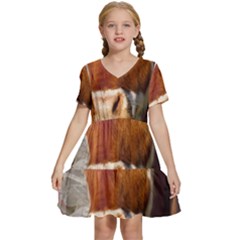 Picsart 22-03-21 13-33-20-883 Kids  Short Sleeve Tiered Mini Dress by jellybeansanddinosaurs