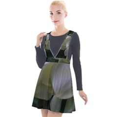 The Peace Plunge Pinafore Velour Dress by intuitionapparel