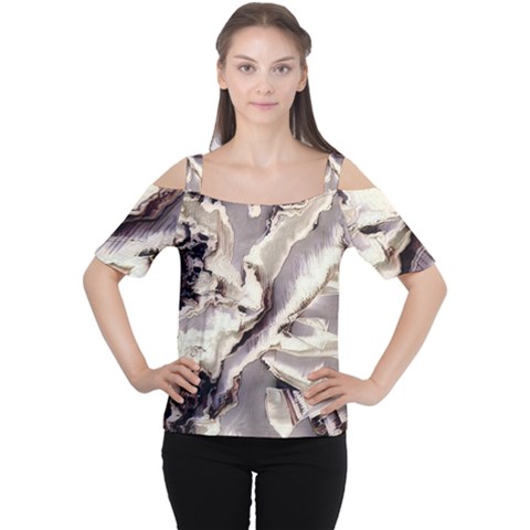 Abstract Wannabe Two Cutout Shoulder Tee by MRNStudios