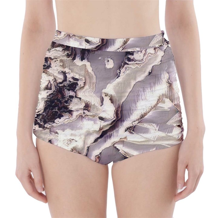 Abstract Wannabe Two High-Waisted Bikini Bottoms