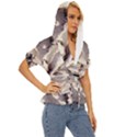 Abstract Wannabe Two Lightweight Drawstring Hooded Top View3