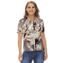 Abstract Wannabe Two Women s Short Sleeve Double Pocket Shirt