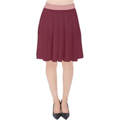 Velvet High Waist Skirt In Blush & Burgundy by HWDesign