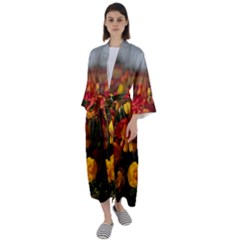 Vered-caspi-orlqbmy1om8-unsplash Maxi Satin Kimono by jellybeansanddinosaurs