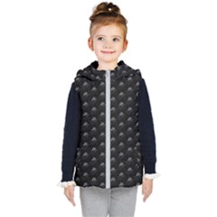 Animal Eyes Close Up Motif Pattern Kids  Hooded Puffer Vest by dflcprintsclothing