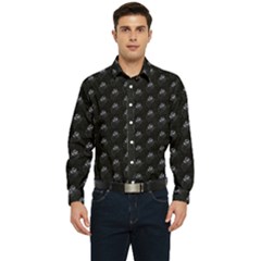 Animal Eyes Close Up Motif Pattern Men s Long Sleeve  Shirt by dflcprintsclothing