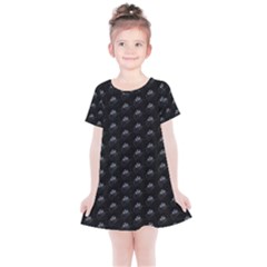 Animal Eyes Close Up Motif Pattern Kids  Simple Cotton Dress by dflcprintsclothing