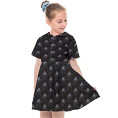 Animal Eyes Close Up Motif Pattern Kids  Sailor Dress by dflcprintsclothing