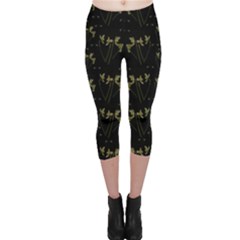 Exotic Snow Drop Flowers In A Loveable Style Capri Leggings  by pepitasart