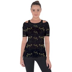 Exotic Snow Drop Flowers In A Loveable Style Shoulder Cut Out Short Sleeve Top by pepitasart