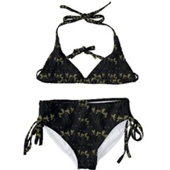 Exotic Snow Drop Flowers In A Loveable Style Kids  Classic Bikini Set by pepitasart