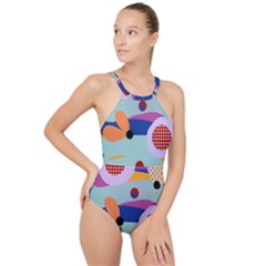 Happy Kiwi Poppi High Neck One Piece Swimsuit by HappyKiwi