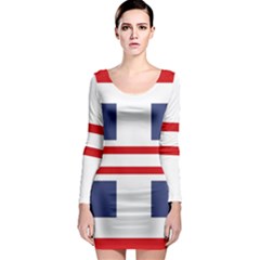 Abstract Pattern Geometric Backgrounds   Long Sleeve Bodycon Dress