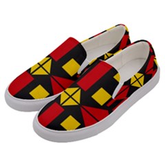 Abstract Pattern Geometric Backgrounds   Men s Canvas Slip Ons by Eskimos