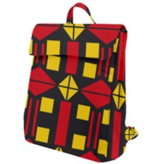 Abstract Pattern Geometric Backgrounds   Flap Top Backpack by Eskimos