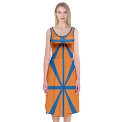 Abstract Pattern Geometric Backgrounds   Midi Sleeveless Dress by Eskimos