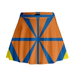 Abstract Pattern Geometric Backgrounds   Mini Flare Skirt by Eskimos