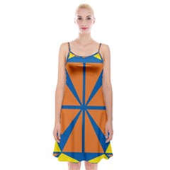 Abstract Pattern Geometric Backgrounds   Spaghetti Strap Velvet Dress by Eskimos