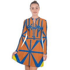 Abstract Pattern Geometric Backgrounds   Long Sleeve Panel Dress by Eskimos