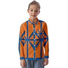 Abstract Pattern Geometric Backgrounds   Kids  Long Sleeve Shirt