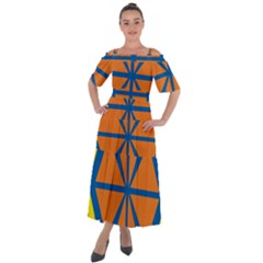 Abstract Pattern Geometric Backgrounds   Shoulder Straps Boho Maxi Dress  by Eskimos