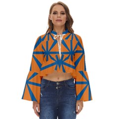 Abstract Pattern Geometric Backgrounds   Boho Long Bell Sleeve Top by Eskimos