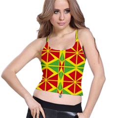 Abstract Pattern Geometric Backgrounds   Spaghetti Strap Bra Top by Eskimos