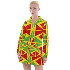 Abstract Pattern Geometric Backgrounds   Women s Long Sleeve Casual Dress by Eskimos