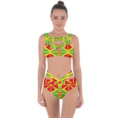 Abstract Pattern Geometric Backgrounds   Bandaged Up Bikini Set  by Eskimos