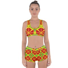 Abstract Pattern Geometric Backgrounds   Racerback Boyleg Bikini Set by Eskimos