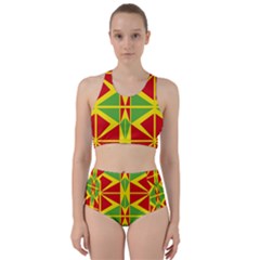 Abstract Pattern Geometric Backgrounds   Racer Back Bikini Set by Eskimos